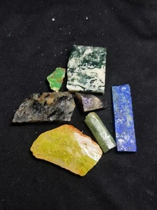 High-Quality Mixed Raw Gemstone Lot - Slices and Chunks (359 Carats) - Bild 1 von 3