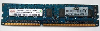 Hynix 2GO 2Rx8 PC3-10600E DDR3-1333 ECC HMT125U7BFR8C 500209-061 501540-001 2GB - Photo 1/2