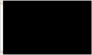 Black Polyester Flag - Choice of Sizes - Foto 1 di 3