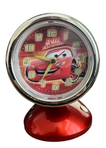 Disney Cars Rear View Mirror Shape Alarm Clock Table Top Working - Picture 1 of 6