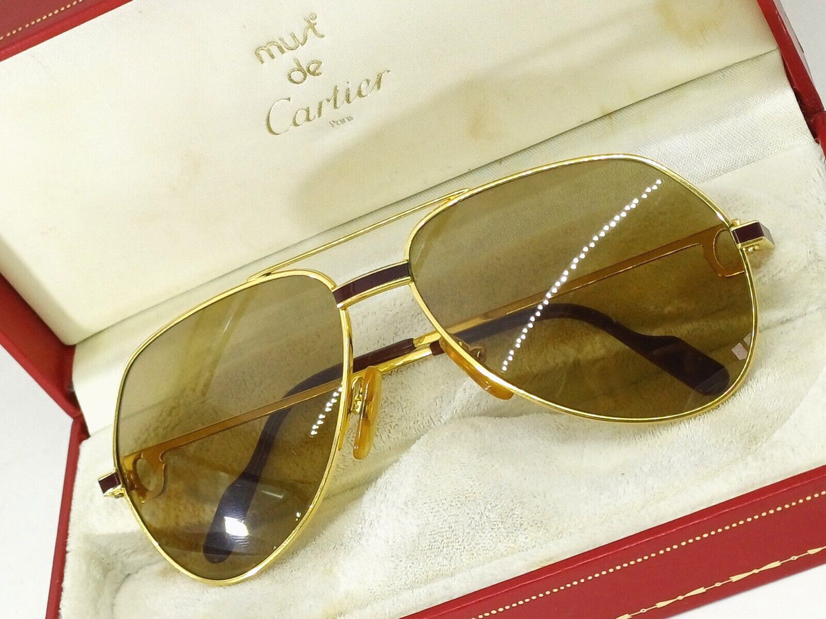Cartier Metal 115 mm - 130 mm Temple Vintage Sunglasses for Cartier Metal 115 mm - 130 mm Temple Vintage Sunglasses for