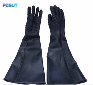 Guantes protectores de chorro de arena profesional 65 cm guante industrial gabinete de explosión - Imagen 1 de 3