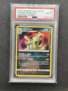 PSA 8 Pokémon TCG Tyranitar Celestial Storm 87/168 Holo Holo Rare - Bild 1 von 2