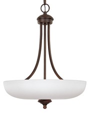 Capital Lighting 3948Bb-Sw Chapman 3-Light Full Sized Bowl Shaped Pendant