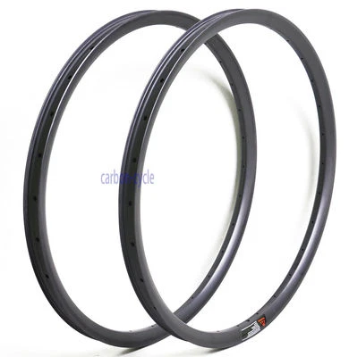27.5er 32H MTB Carbon Rim 32h Clincher Tubeless Mountain Bike Wheel UD Matt 2pc - Image 1 of 4