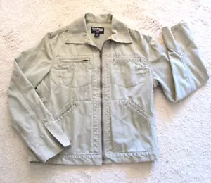 Ralph Lauren Jeans Co Women's Khaki Full Zip Denim Jacket Coat Tan Vintage - Picture 1 of 8