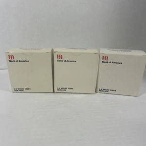 Bank of America 3,5" Micro Disketten doppelseitig Vintage Werbung 3 Boxen - Bild 1 von 8