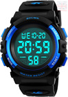 Bhgwr Boys Digital Watches, Kids Sports 5atm Waterproof Watch With Light,blue