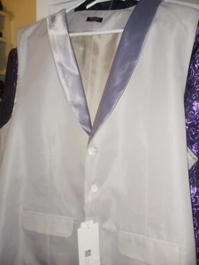 New Coofandy Tuxedo Vest Beige/Taupe & Greige (Partial Shawl) XL Men - Picture 1 of 6