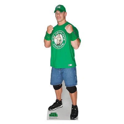 Póster Standee JOHN CENA WWE Luchador Tamaño Natural Verde RECORTE DE CARTÓN Foto 1 de 2