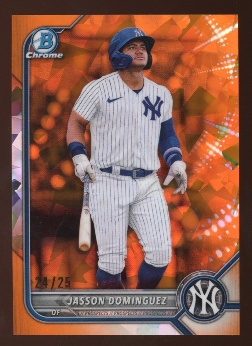 2022 Bowman Draft Sapphire - JASSON DOMINGUEZ - ORANGE Refractor /25 - BDC-75