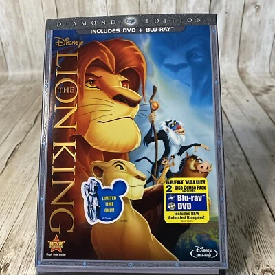 The Lion King (Blu-ray/DVD, 2011, 2-Disc Set, Diamond Edition Combo Pack) New - Image 1 of 4