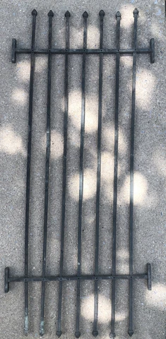 Antique Architectural Salvage Fence Section Wrought Iron Spiked Finial Gothic #3 Cover