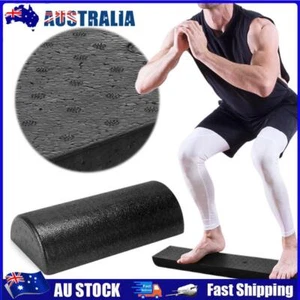 Half-Round Yoga Roller 30cm Back Stretcher Multi-Function for Back Leg (Black) - Picture 1 of 12
