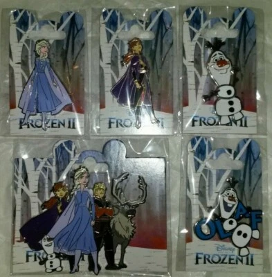 Frozen 2 Anna Elsa Sven Olaf Kristoff Disney Land Paris Dlrp Dlp 2019 5 prendedores Foto 1 de 4