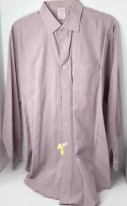 Camisa de vestir Brooks Brothers para hombre XL roja a cuadros con botones manga larga sin planchar - Imagen 1 de 5