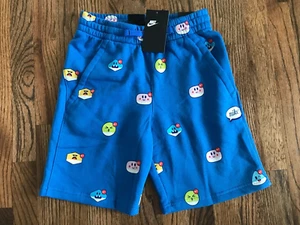 New Nike Sportswear Airmoji Club Athletic Sweat Shorts Blue Youth M L DJ9872-403 - Picture 1 of 2