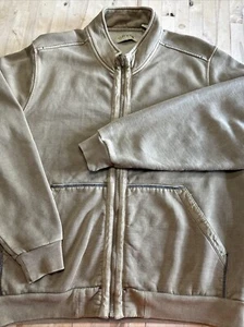 Orvis weiche Jacke mit durchgehendem Reißverschluss und Taschen beige Herren Größe XL Baumwollmischung - Bild 1 von 11