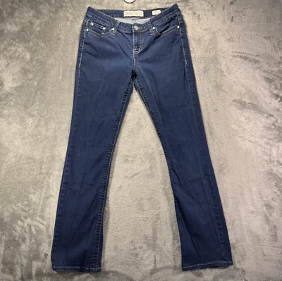 Pantalones de mezclilla BKE para mujer 29x32* azul Payton Bootcut lavado oscuro tiro bajo elástico Foto 1 de 4