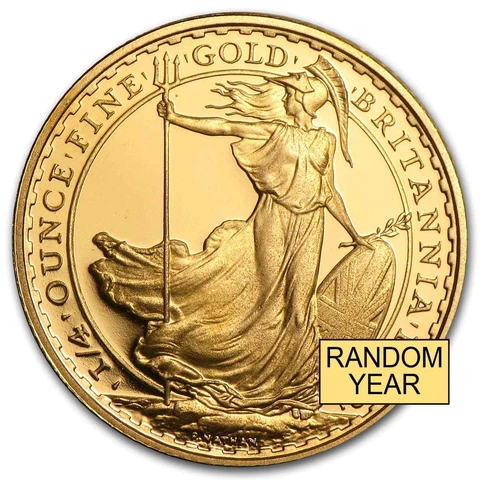 Great Britain 1/4 oz Gold Britannia BU/Proof (Random Year) - SKU #49771 Cover
