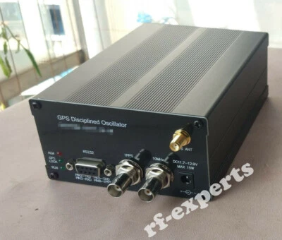 10MHZ SINE WAVE GPS DISCiPLINED CLOCK GPSDO with LCD Display Frequency NEW - Image 1 of 4