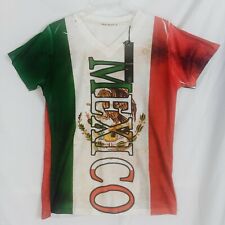  TRUE ROCK MEXICO V NECK Unisex Adult T-Shirt  SM - 2XL GREEN RED WHITE NWT 