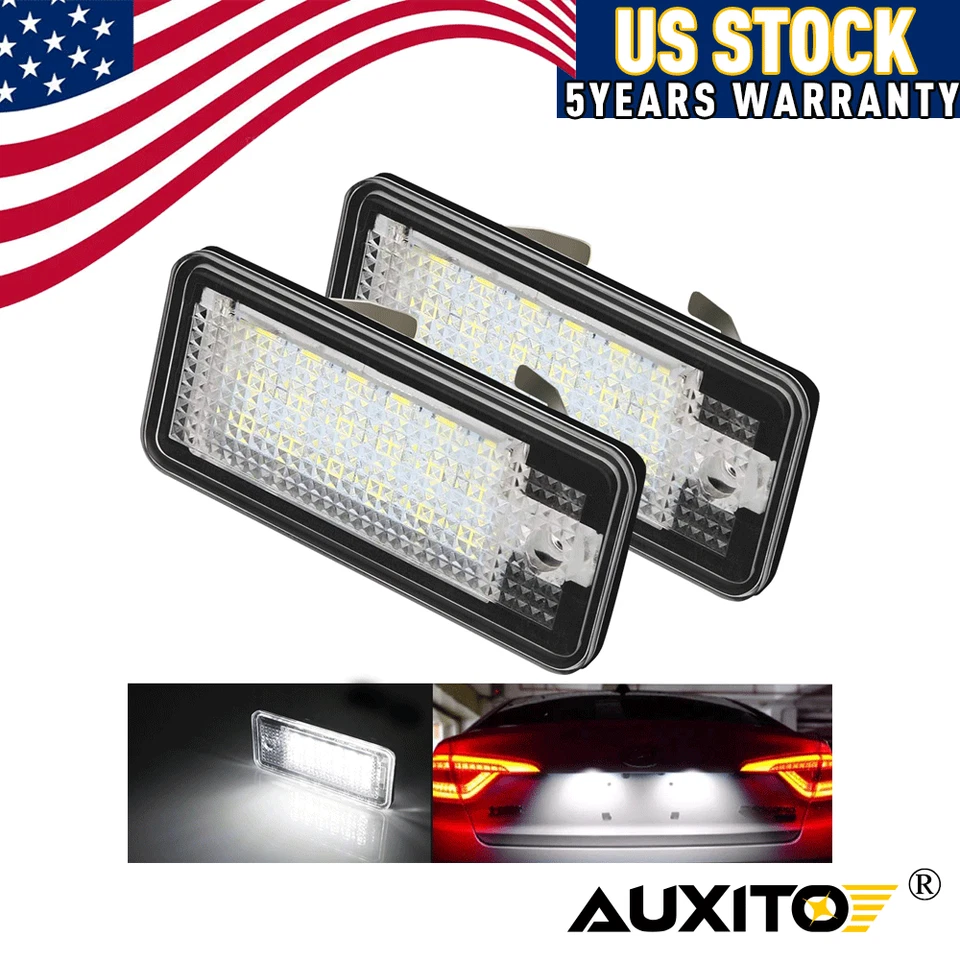 [BRIGHT WHITE] For Audi A3 A4 A5 A6 A7 Q3 Q5 Q7 LED License Plate Light Tag Lamp - Image 1 of 4
