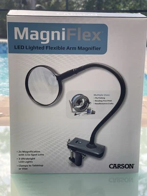 Carson MagniFlex LED Lighted Flexible Magnifier w/ Table Clamp and Power : CL-65 - Image 1 of 2