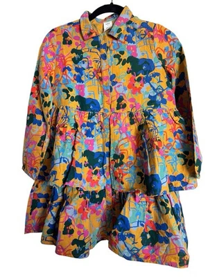 Vestido Nordstrom por Cristina Martínez Niñas Floral Algodón en Niveles Estampado Arte Boho 8 Foto 1 de 4