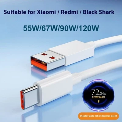 Cable Tipo-C Super Rápido 120W para Xiaomi - Dorado MAX, Punta Naranja Foto 1 de 4