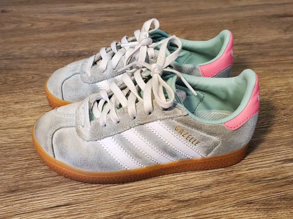 Adidas Kids Gazelle C Athletic Shoes ID6555 - Hazy Green Teal - US Size 11K - Image 1 of 4