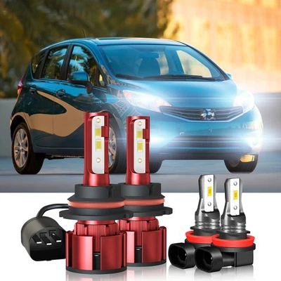 Kit combinado de 4x faros antiniebla LED 6000K para Nissan Versa Note 2014-2019 Foto 1 de 4