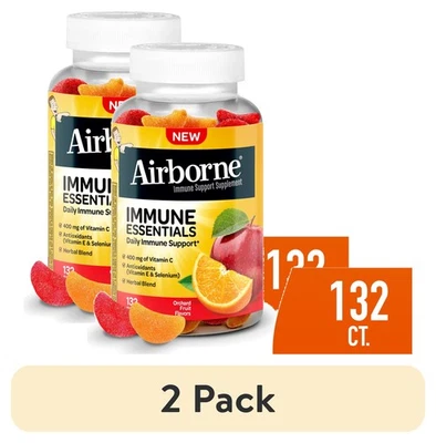 Airborne Immune Essentials Vitamin C Gummies, Multivitamin Supplement,132 ct - Image 1 of 4