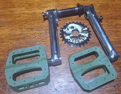 Juego de bielas para bicicleta BMX Chrome Cult, piñón Shadow Conspiracy, pedales S&M, 170 mm Foto 1 de 4