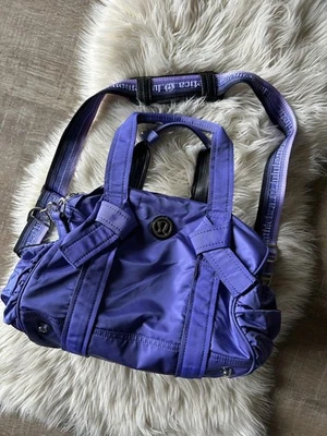Lululemon DTB Duffel Bag Purple Carry On Gym Travel Weekender Colorful Rare MINT - Image 1 of 4