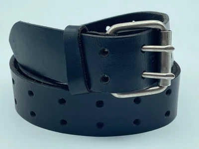 Cinturón Dickies Hombre 40 Cuero Negro Doble Agujero 2 Puntas Grunge Trabajo Foto 1 de 4