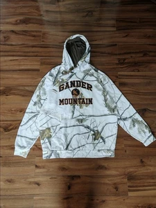 Gander Mountain RealTree Camo Hoodie Pullover Men's Large White Y2K - Picture 1 of 6