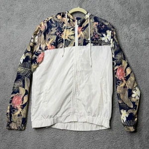 Floral Windbreaker Jacket Adult Large Qina Yugn Shui Full Zip - Picture 1 of 8