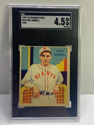Diamond Stars #39 Carl Hubbell 1934-36 SGC 4,5 en muy buen estado-excelente+ Foto 1 de 4