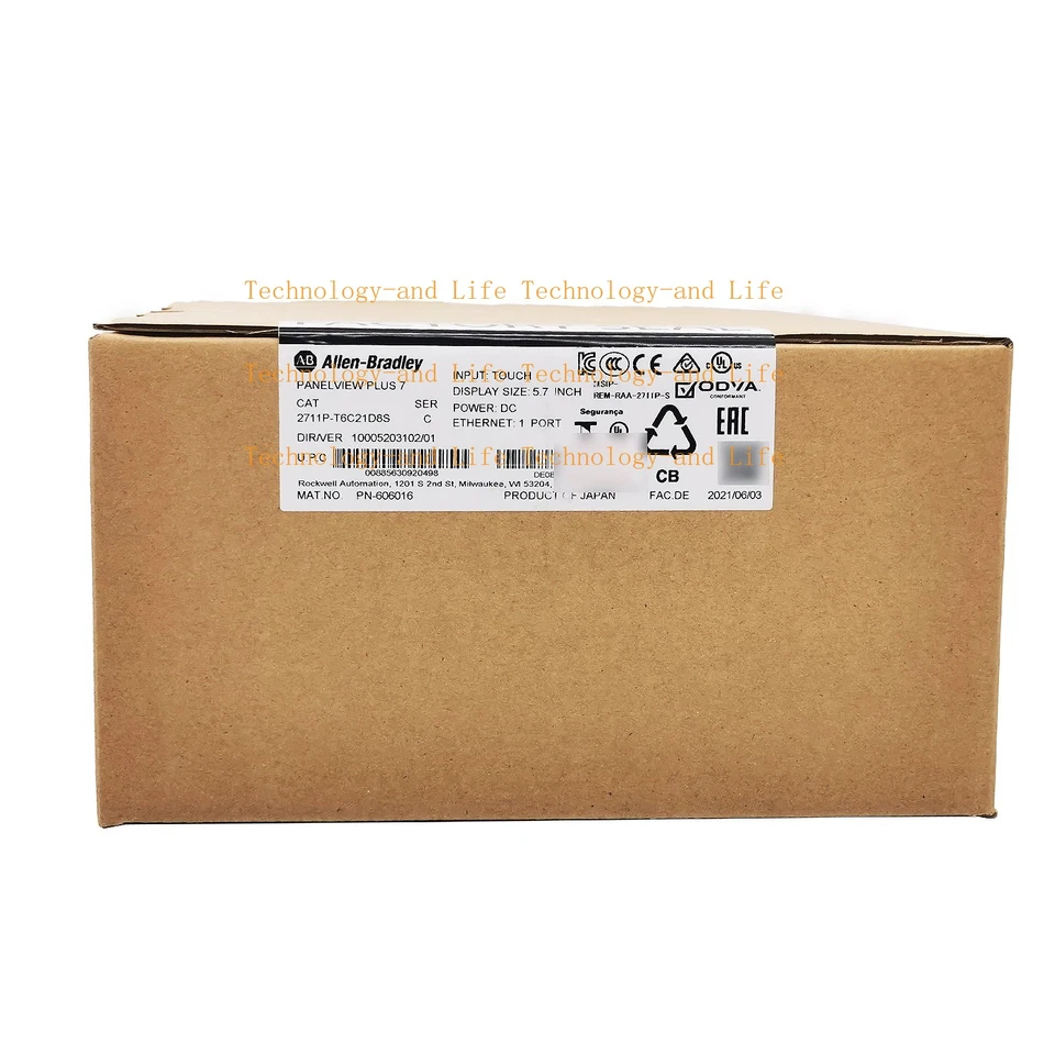 2711P-T6C21D8S PLC HMI PanelView Plus 7 Graphic Terminal 2711PT6C21D8S - Image 1 of 4