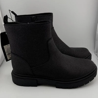 Art Class Target Sparkly Charcoal Black Kids Winter Boots Size 5 NWT - Image 1 of 4