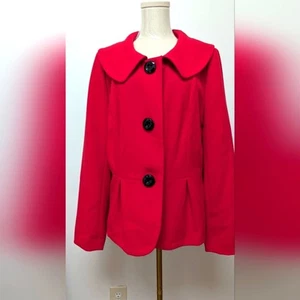 Reg $180 Vintage Boutique Essentials Red Blazer Size 16 - Picture 1 of 5