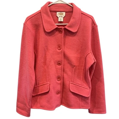 Chaqueta de Lana Talbots Mujer Mezcla Alpaca Talla Grande Rosa Blazer Twee Clásico Otoño Foto 1 de 4