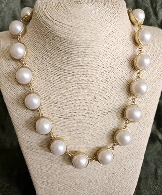 Collar Gargantilla Declaración Ann Taylor Marfil Imitación Perla Cuentas Grandes Elegante Audaz Foto 1 de 4