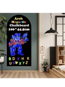 Magnetische Kreidetafel Wandbogen Aufkleber 100x44,5CM Kontakt Papier abziehen und kleben - Bild 1 von 6