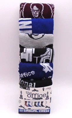 NUEVOS CALCETINES INFORMALES PARA HOMBRE "THE OFFICE TV SERIES SHOW 6 PARES DE EQUIPO" DEFECTOS LEER! Foto 1 de 4