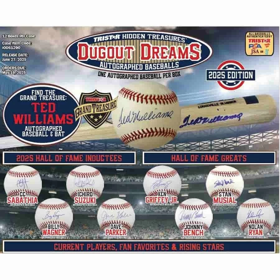 2025 Tristar Hidden Treasures Dugout Dreams Autographed Baseballs 25TSBHTDD - Image 1 of 1