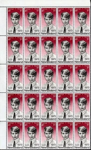 New Zealand-Lot of 2 Sheets (50 stamps) 1973, MNH-Sc. B87-88, SG1031-32-Lot 536 - Picture 1 of 2