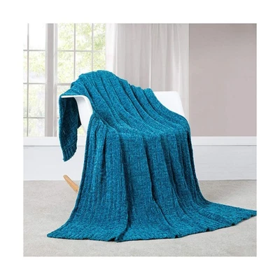 Manta tejida con cable de chenilla Revdomfly manta tejida mullida,... Envío rápido Foto 1 de 4