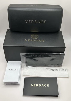 NUEVO VERSACE AUTÉNTICO ANTEOJOS GAFAS DE SOL CAJA ESTUCHE TELA + DOCUMENTOS (SIN GAFAS) Foto 1 de 4